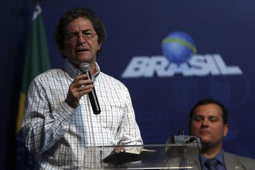 Brasília - O  presidente da SBPC, Ildeu Moreira, discursa durante a abertura da 14ª Semana Nacional de Ciência e Tecnologia (José Cruz/Agência Brasil)